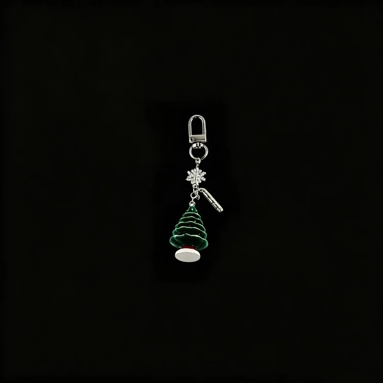 European and American best-selling cross-border new products Cartoon Christmas tree pendant Christmas snowflake mobile phone bag hanging key chain fashionable and versatile