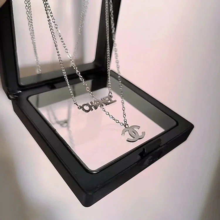 Titanium steel necklace for women, non-fading 2024 new ins high-looking double-layer pendant, high-end fashion accessories, antioxidant(pic2) Titanium steel necklace for women, non-fading 2024 new ins high-looking double-layer pendant, high-end fashion accessories, antioxidant