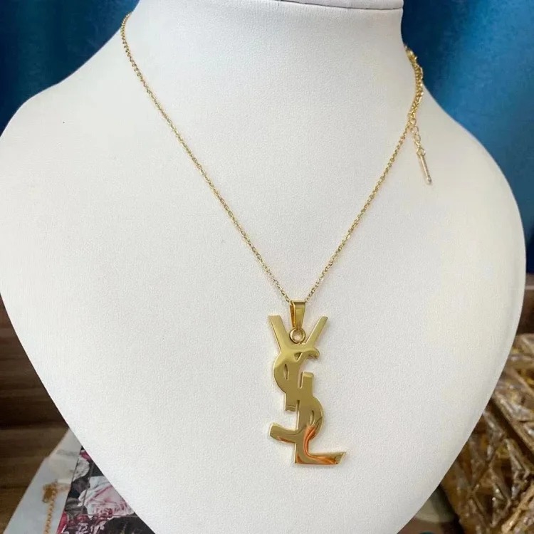 New Korean style large pendant letter necklace