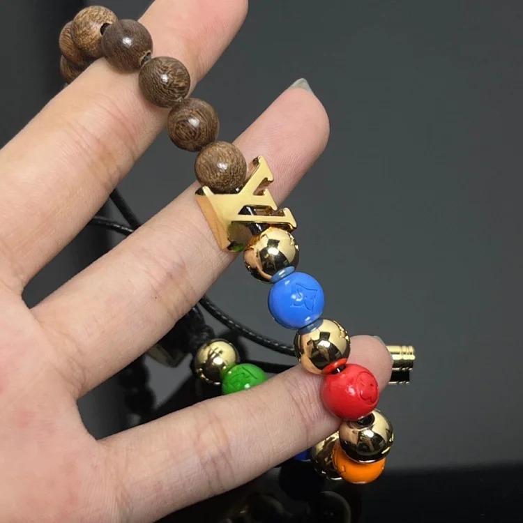 European and American style colorful beaded bracelet, temperament, Internet celebrity style, titanium steel, light luxury, niche design, high-end beaded chain