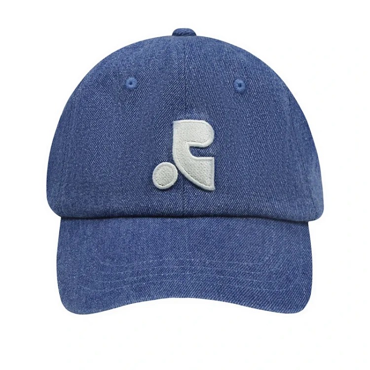 Korea Rest And Recreation washed denim baseball cap embroidered letters sun visor cap for men and women