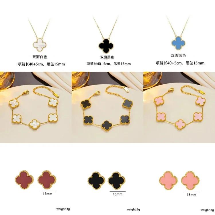 Four-leafcloverpendant bracelet necklace earrings collection