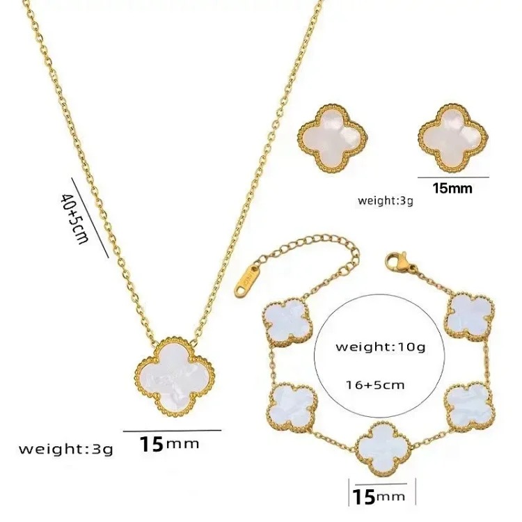 Four-leafcloverpendant bracelet necklace earrings collection