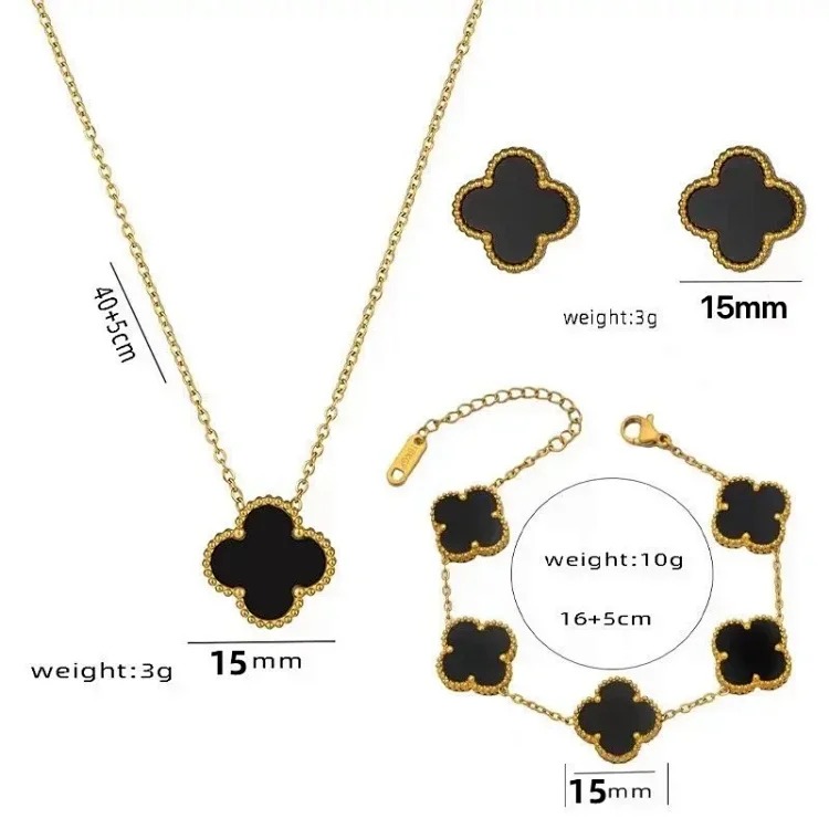 Four-leafcloverpendant bracelet necklace earrings collection