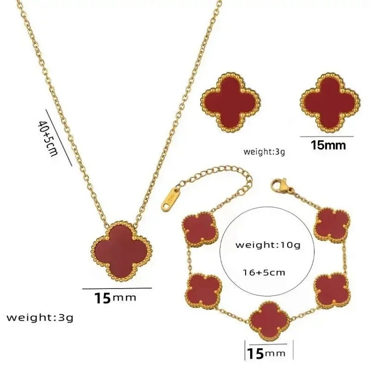 Four-leafcloverpendant bracelet necklace earrings collection