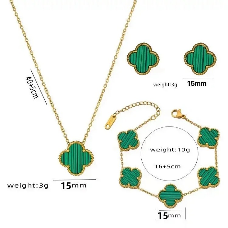 Four-leafcloverpendant bracelet necklace earrings collection