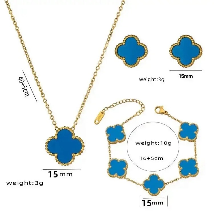 Four-leafcloverpendant bracelet necklace earrings collection