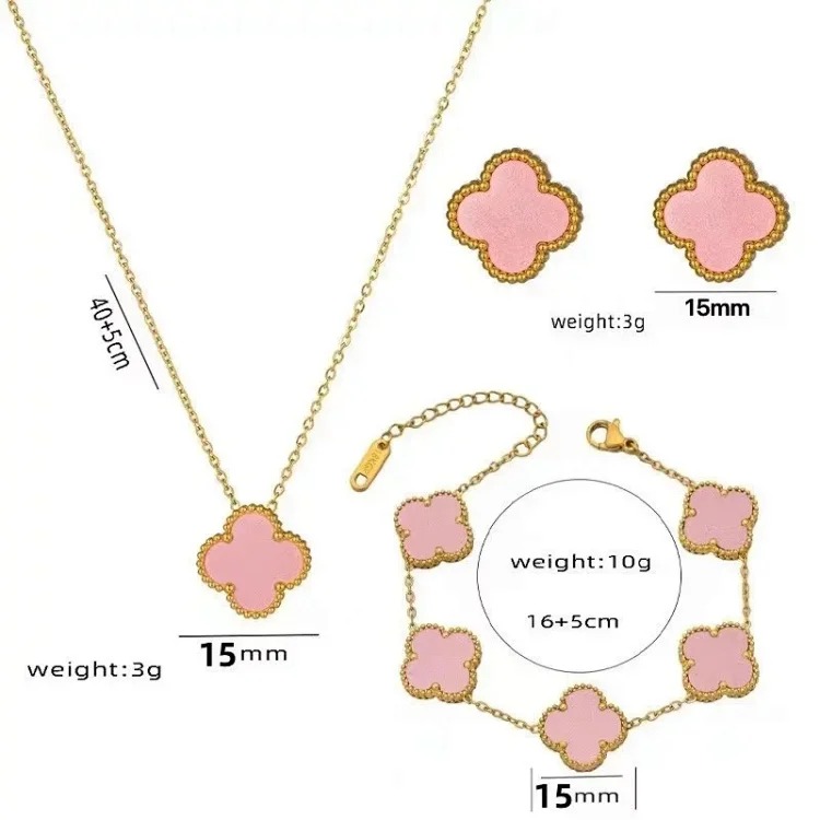 Four-leafcloverpendant bracelet necklace earrings collection