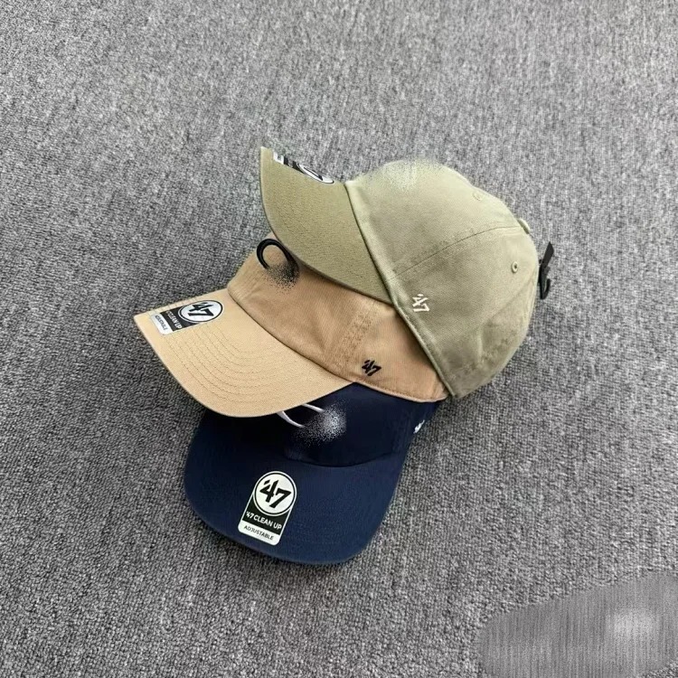 Spot OKLY Ollie 47brand men's and women's joint curved brim retro washed embroidered baseball cap
