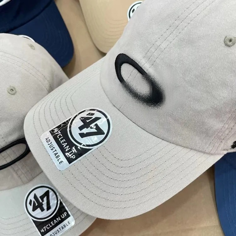 Spot OKLY Ollie 47brand men's and women's joint curved brim retro washed embroidered baseball cap