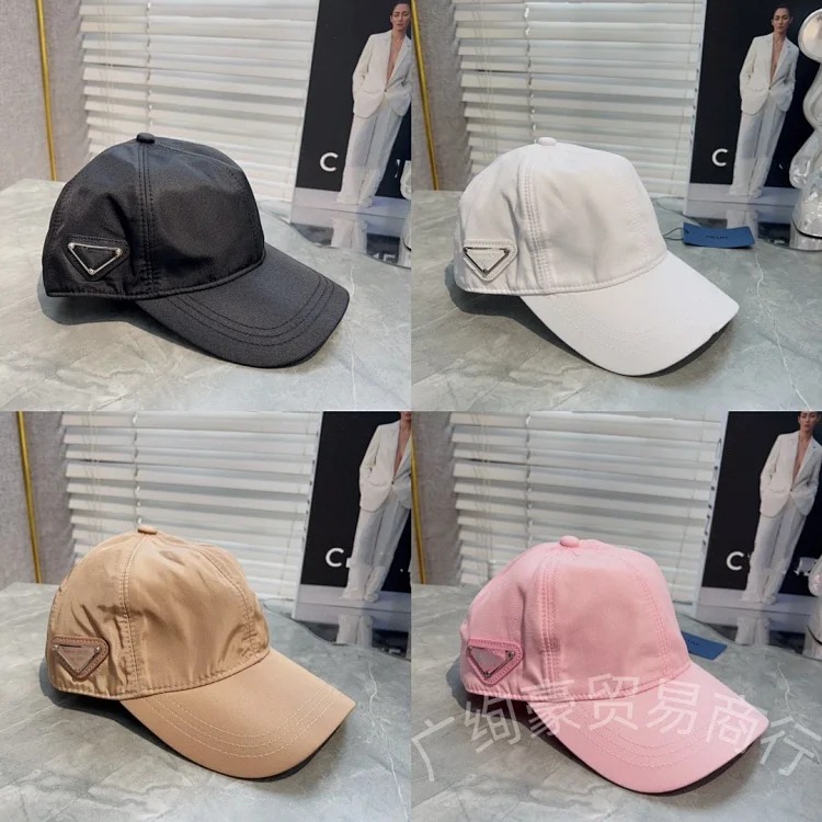 P's new nylon fabric inverted triangle side mark baseball cap is of good quality and can be worn by men and women in all seasons. The correct version
