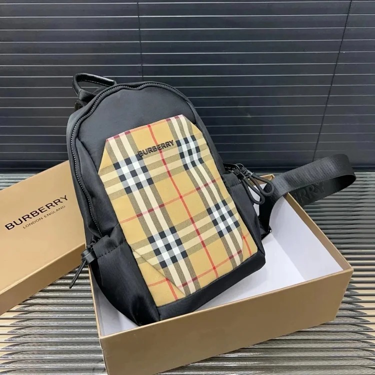 YY12-Fashionable plaid classic business men's handbag image 5