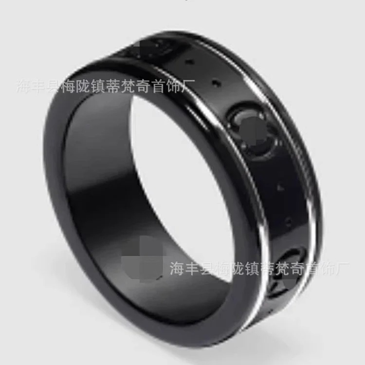 Gucci Gujia Double GS925 Pure Silver Ceramic Ring Planet Bee Male and Female Couple Ring Gift High Edition One Piece Dropshipping