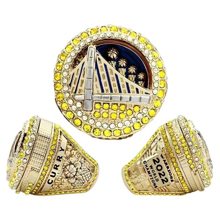 Official of the 2022 new NBA Golden State Warriors Curry championship ring rotatable ring men's ring