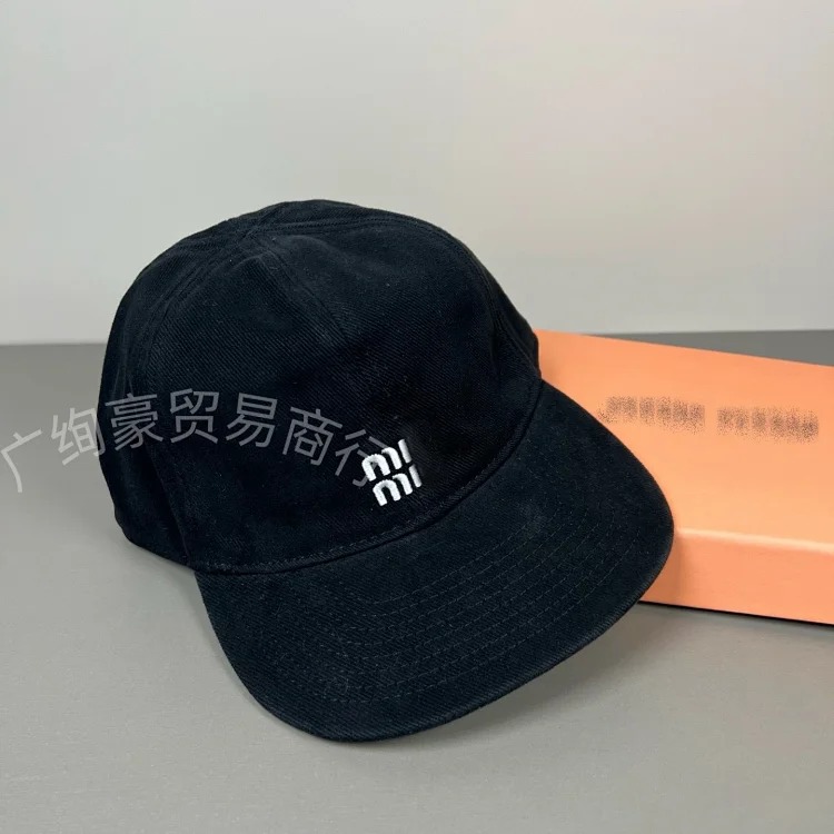 Internet celebrity hat collection, fashionable and simple embroidered letters, large brim baseball cap for women, sun protection hat, sun hat, peaked cap