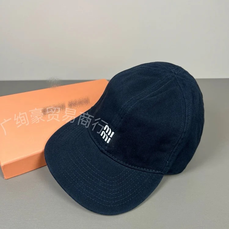 Internet celebrity hat collection, fashionable and simple embroidered letters, large brim baseball cap for women, sun protection hat, sun hat, peaked cap