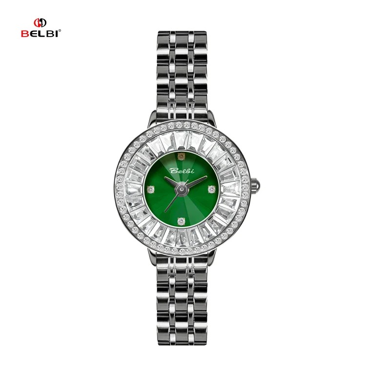 New high-end zircon-set diamond women's watch, light luxury, fashionable, high-looking, full-diamond steel band watch