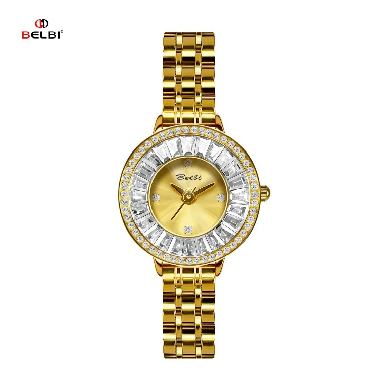 New high-end zircon-set diamond women's watch, light luxury, fashionable, high-looking, full-diamond steel band watch