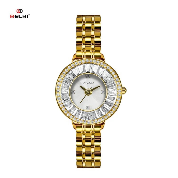 New high-end zircon-set diamond women's watch, light luxury, fashionable, high-looking, full-diamond steel band watch