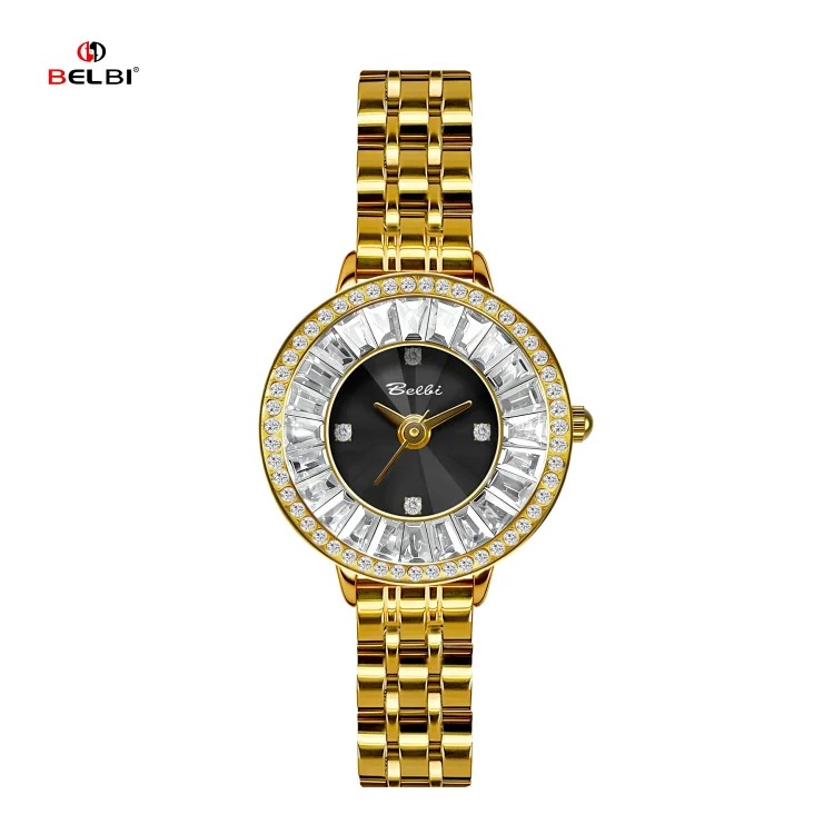 New high-end zircon-set diamond women's watch, light luxury, fashionable, high-looking, full-diamond steel band watch