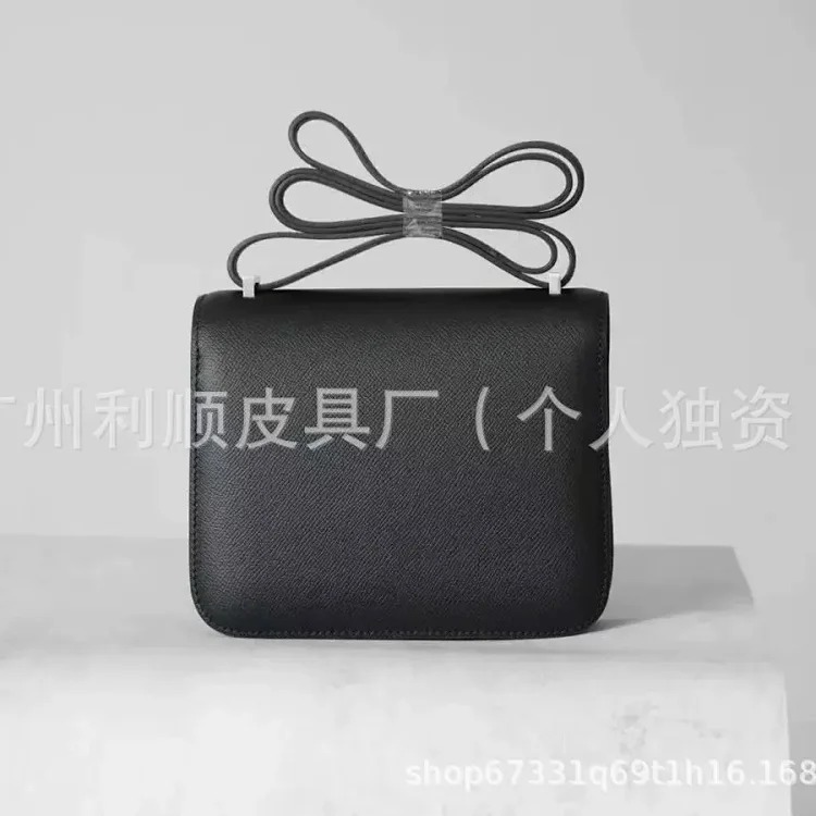 Foreign trade Guangzhou high-quality H buckle stewardess bag Kangkang small square bag EP genuine leather palm print tofu bag single shoulder crossbody womens bag(pic2) Foreign trade Guangzhou high-quality H buckle stewardess bag Kangkang small square bag EP genuine leather palm print tofu bag single shoulder crossbody women's bag