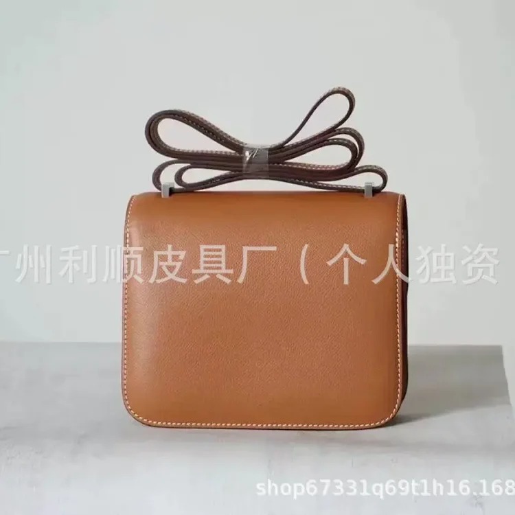 Foreign trade Guangzhou high-quality H buckle stewardess bag Kangkang small square bag EP genuine leather palm print tofu bag single shoulder crossbody womens bag(pic5) Foreign trade Guangzhou high-quality H buckle stewardess bag Kangkang small square bag EP genuine leather palm print tofu bag single shoulder crossbody women's bag