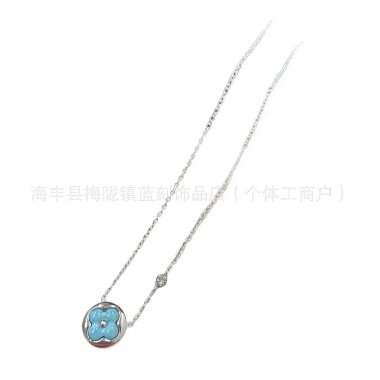 High Tianhe color round flower necklace pendant for women light luxury niche design clavicle chain manufacturer direct sale