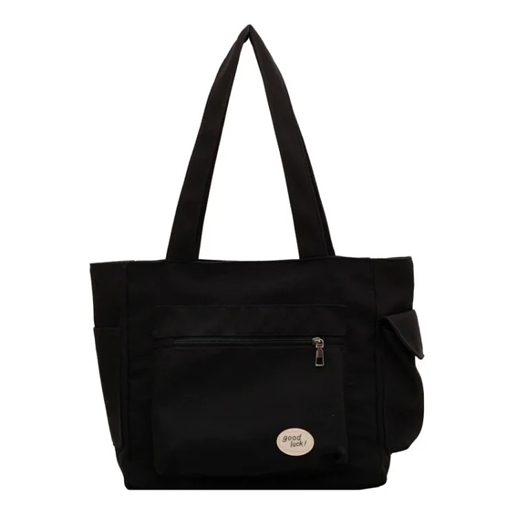Solid Color Women's Shoulder Bag Casual Large Capacity Tote Bag Women's New Versatile Commuting Tuition Portable Crossbody Bag