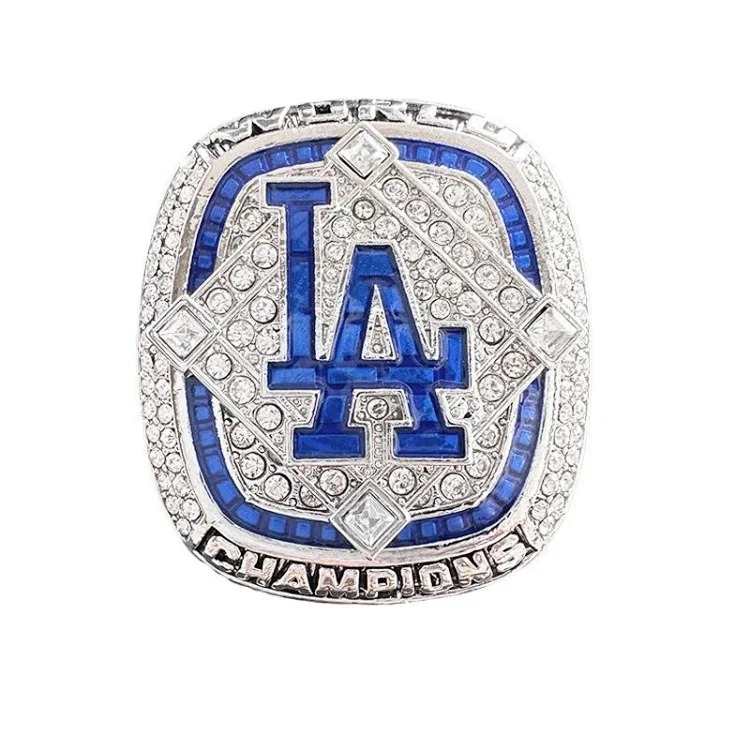2024 MLB Los Angeles Dodgers Championship Ring Two-tone Alloy Basketball Ring Factory Direct Sales