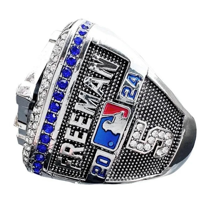 2024 MLB Los Angeles Dodgers Championship Ring Two-tone Alloy Basketball Ring Factory Direct Sales
