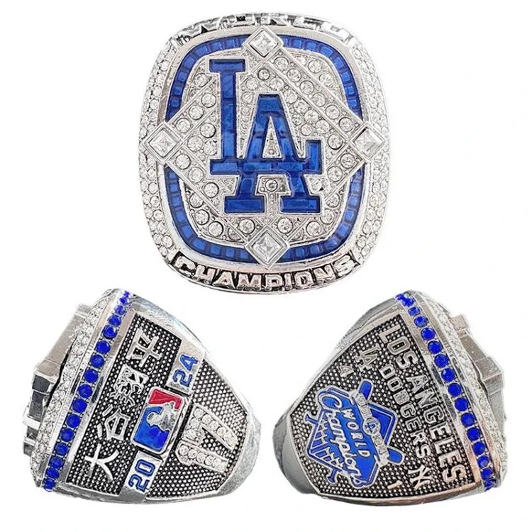 2024 MLB Los Angeles Dodgers Championship Ring Two-tone Alloy Basketball Ring Factory Direct Sales