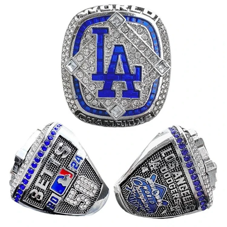 2024 MLB Los Angeles Dodgers Championship Ring Two-tone Alloy Basketball Ring Factory Direct Sales