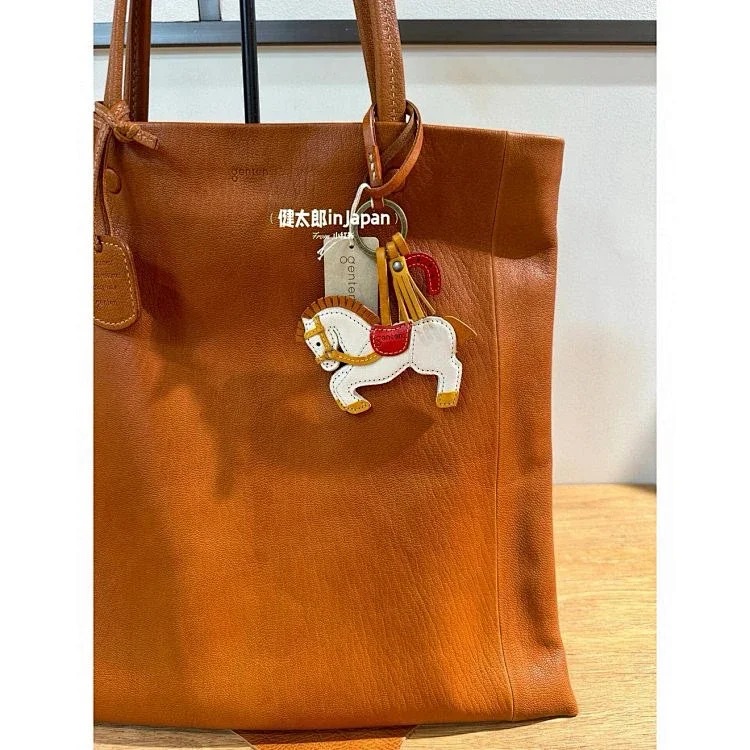 Japanese niche brand genten made of cowhide, handmade pendants, keychains, bag accessories