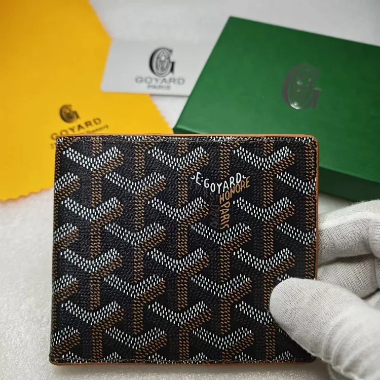 Dog Tooth Coin Purse Business Printed Folding Wallet Multifunctional ID Card Holder