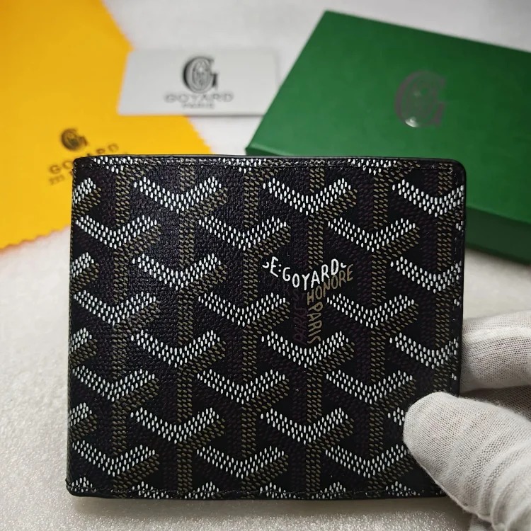 Dog Tooth Coin Purse Business Printed Folding Wallet Multifunctional ID Card Holder image 2