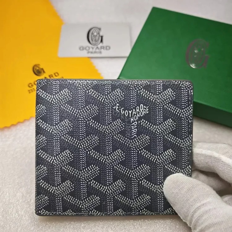 Dog Tooth Coin Purse Business Printed Folding Wallet Multifunctional ID Card Holder image 6