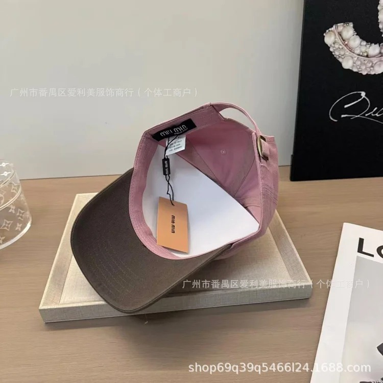 Manufacturer supplies color-blocked letter casual baseball caps, outdoor sports visors, student peaked caps, wholesale in stock