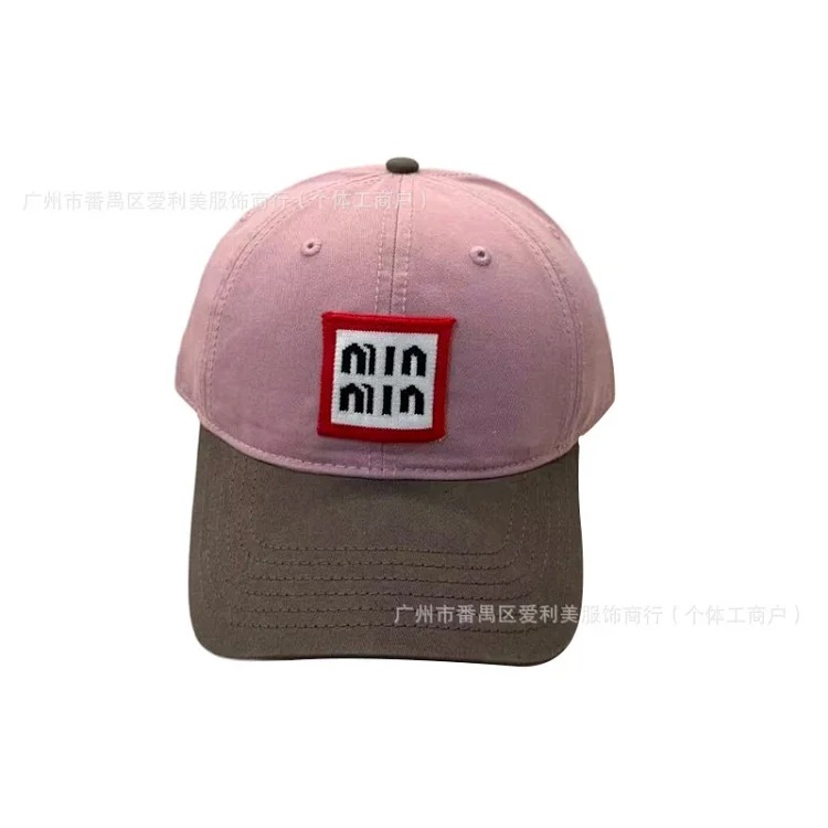 Manufacturer supplies color-blocked letter casual baseball caps, outdoor sports visors, student peaked caps, wholesale in stock