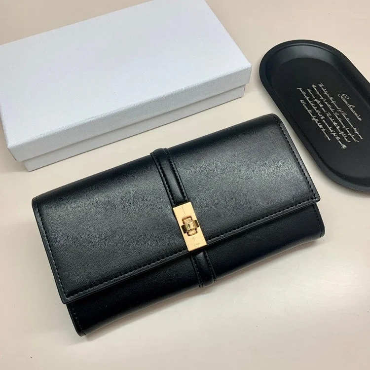 SL new genuine leather long card holder coin purse mobile phone bag zipper flip long money-5821