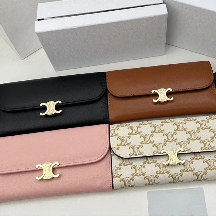 SL new genuine leather long card holder coin purse mobile phone bag zipper flip long money-5821