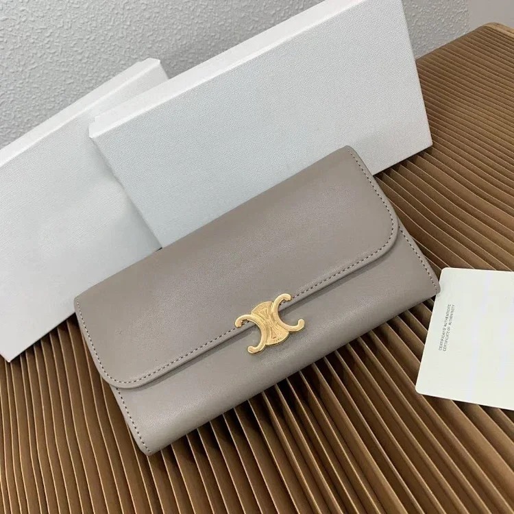 SL new genuine leather long card holder coin purse mobile phone bag zipper flip long money-5821