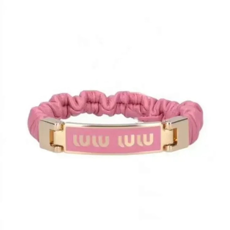 Enamel square brand soft sheepskin pleated bracelet for women new versatile fashion bracelet-CY