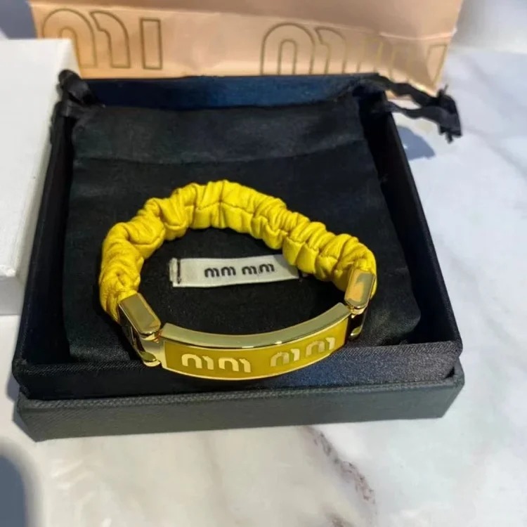Enamel square brand soft sheepskin pleated bracelet for women new versatile fashion bracelet-CY
