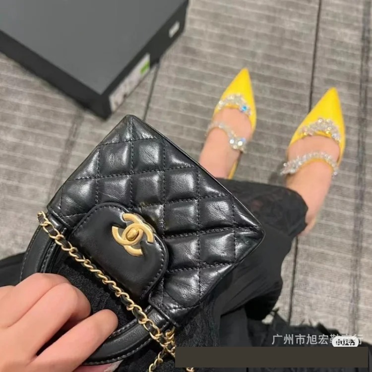 Rhinestone high-heeled shoes for women summer 2025 new fashion fairy style sexy Baotou back empty sandals stiletto heel Mule drag(pic4) Rhinestone high-heeled shoes for women summer 2025 new fashion fairy style sexy Baotou back empty sandals stiletto heel Mule drag