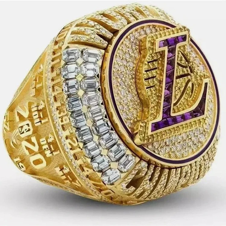 Cross-border hot style NBA 2020 Los Angeles Lakers championship ring strong magnetic detachable cover ring ready for sale image 2