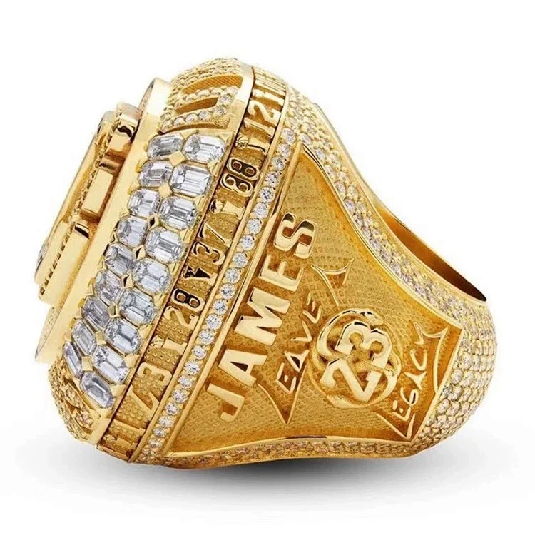 Cross-border hot style NBA 2020 Los Angeles Lakers championship ring strong magnetic detachable cover ring ready for sale image 6