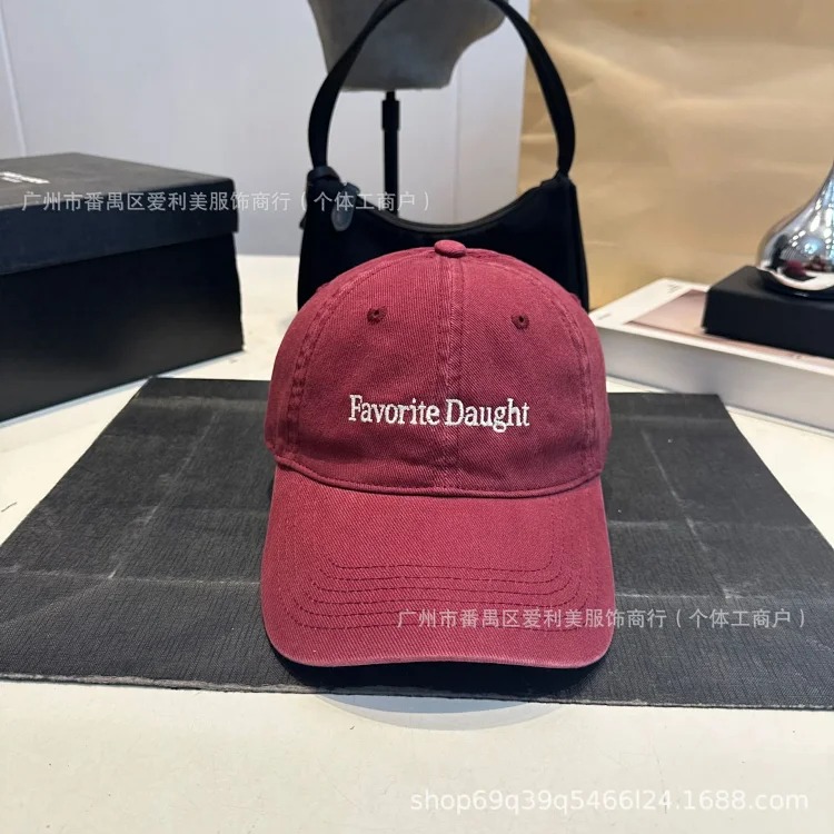 Autumn and winter soft-top baseball cap with embroidered letters, Korean for men and women, casual sunshade, solid color, small peaked cap with face, for men and women, couple