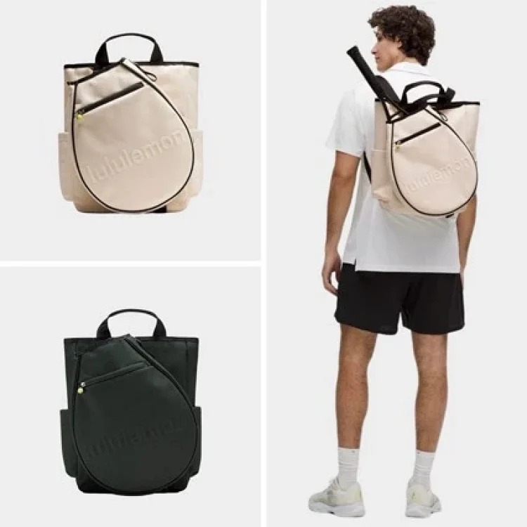 Lulu tennis bag multifunctional portable sports bag 19L large capacity canvas bag men and women outdoor sports backpack bag
