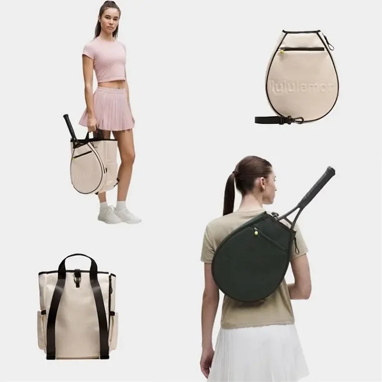 Lulu tennis bag multifunctional portable sports bag 19L large capacity canvas bag men and women outdoor sports backpack bag