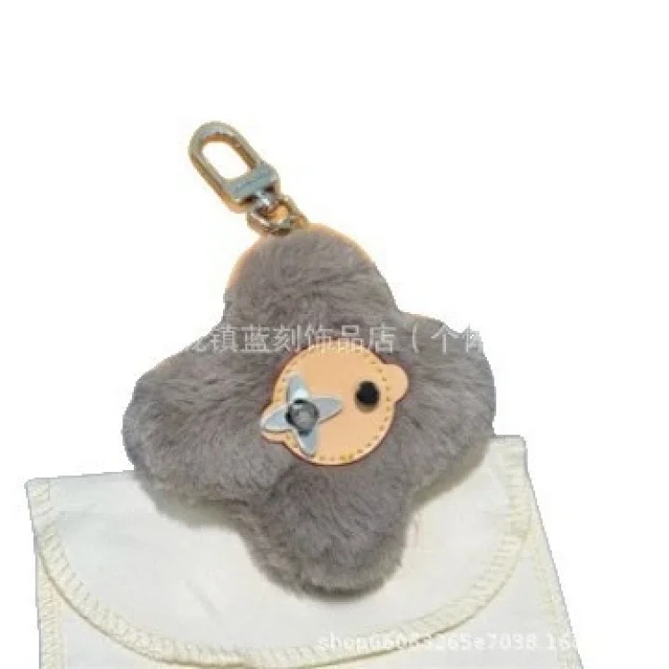 New Plush Sun Flower Doll Keychain Fashionable and Versatile Retro Denim Cute Bag Pendant